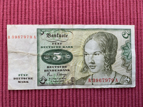 Schein banknote von - dm, /