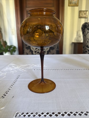Glasvase mundgeblasen gelb - gelb, 20
