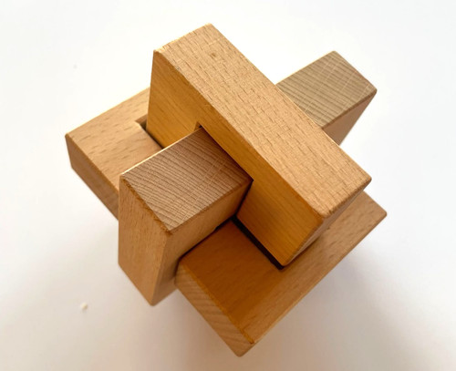 Geduldsspiel aus holz 3 - geduldsspiel,,