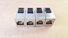 4 x Keystone Modular-Adapter 37486.1 CAT6 STP Snap-In RJ45 LAN Kupplung Metall