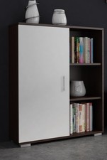 TV-Kommode mit Regalböden in Wenge/Weiß – Moderner Garderobenschrank