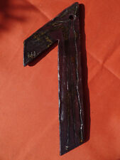 Hausnummer 1 als Türdeko, Außenwanddeko, handgetöpfert, glasiert, 9 x 25 x 0,7