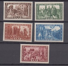 Saar, Nr. 299-303, postfrisch