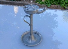 Antike Öllampe aus Zinn in