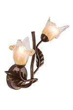 Florale Wandlampe Metall Glas