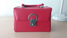 Kosmetikkoffer, Kulturtasche, Handtasche, Kunstleder, rot, um 1960/70