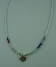 Edelstein Kette mit Sterling