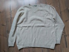 HessNatur Strickpullover 100% Kamelhaar, Cremefarben, Gr. L, Unisex, Luxus Pur
