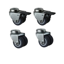 Set 50 mm Apparaterollen Doppelrollen Lenkrollen Transportrollen Möbelrollen A1