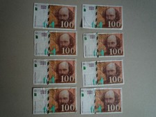 Frankreich 8 Stück 100 Francs 1997-1998