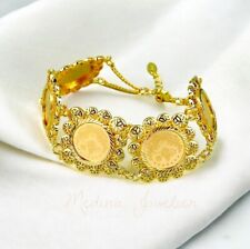 Tugra Bileklik Gold Armband 22 Ayar Altin Kaplama Osmanli Bilezik Taki Gelin