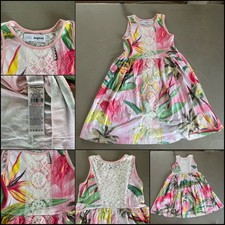 DESIGUAL MÄDCHEN BLUMENMUSTER KLEID GR. 7/8 JAHRE 122/128cm