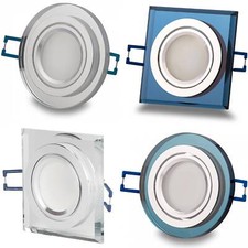 6x LED Einbaustrahler Set Glas