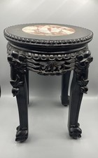 Antiker Beistelltisch Getränketisch Pflanzen Tisch Holz Marmor China Alt Antik