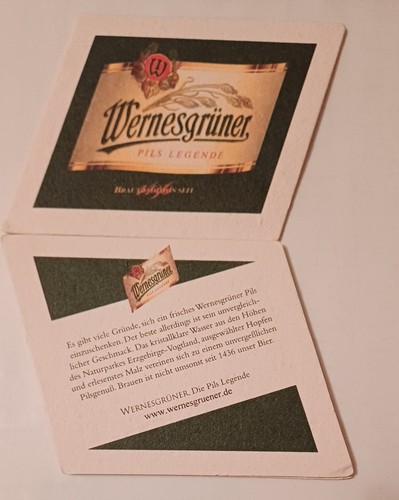 Bierdeckel wernersgrüner pils - bierdeckel,