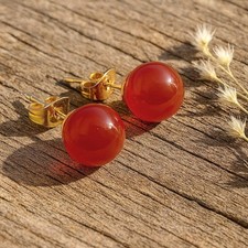 Elegante Karneol Ohrstecker