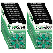 HearClear Größe 675P Cochlear Implant Hörgeräte-batterien Grün Tab (120 Pack)