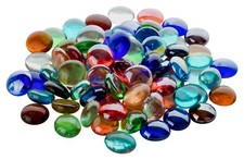 900 gr Glasnuggets Premium Muggelsteine BUNT Mix 17-21 mm ca. 180 Stück