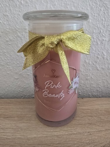 Juwelkerze mit schmuck - schmuck, pink