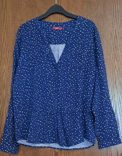 Damen bluse blau mit - gr., xl