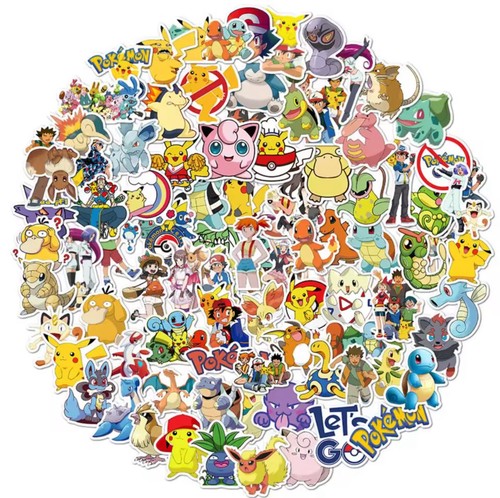 100 pokemon sticker anime - pokemon, sticker,