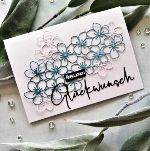 Blume rahmen stanzschablone - blume,