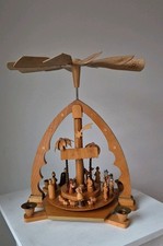 Erzgebirge Weihnachtspyramide Seiffen Handarbeit Holz Nostalgie Christi Geburt