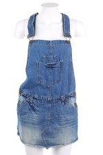 Ohne Label Jeansrock Rock Mini Latz M denimblau