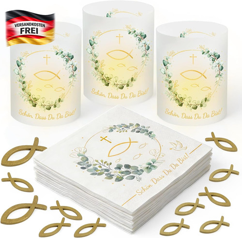 Windlicht set für kommunion - für,