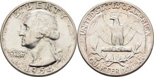 USA Quarter Dollar 1954  Silber 6,2 g Original Münze #TZX176
