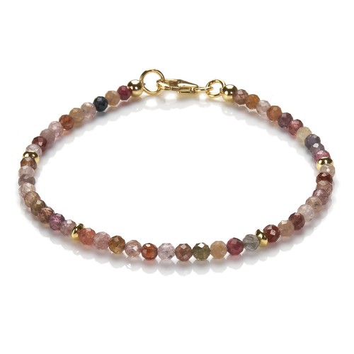 Spinell bunt armband 925 - spinell,