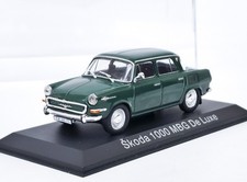 Skoda 1000 MBG De Luxe (1968) grün + Plexiglasbox DeA 1:43