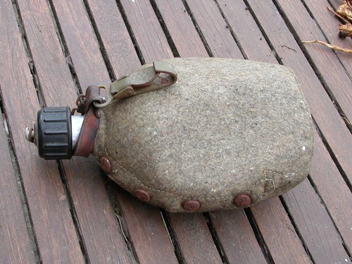 Feldflasche mit filzbezug - mit,