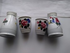 2 Kleine Krüge und  2 Becher - Lilien Porzellan Austria Alpenflora handbemalt