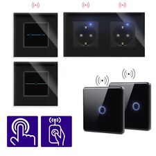 Smart Touch Funk Lichtschalter Glas Steckdose Berührungsschalter  LUXUS-TIME