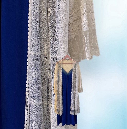 Boho spitzenmantel weiß - boho,