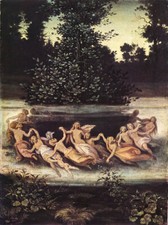 Elfenreigen Moritz von Schwind Tanz Naturwesen Zwerge Mond Wald H A3 0154