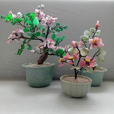 3 X Jade Glaskunst / Bonsai