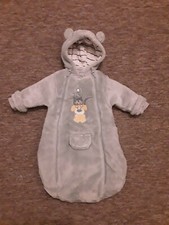 Jacky Baby Wagensack Winter hellgrau "Best friends" unisex Gr. 50/56 * neuwertig