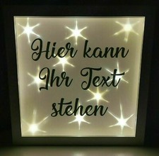 Leuchtrahmen Lichtrahmen Bilderrahmen mit Wunschtext personalisiert individuell