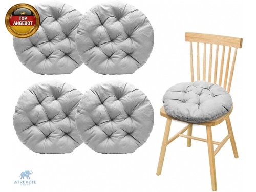 4er set stuhlkissen - set, rund