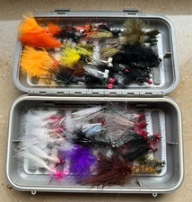 50 tolle Streamer, fängige Muster mit scharfen Haken in wasserdichter Box