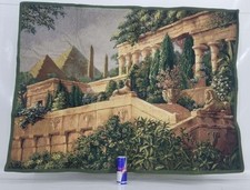 Vintage Belgien Ägyptische Pyramiden Szene Wandbehang Wandteppich 128x94cm
