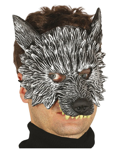 Wolf halbmaske für fasching - halbmaske,