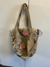 Anokhi Tasche Blumen Leder