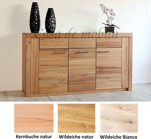 Massivholz sideboard 3türig - massivholz,