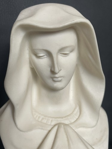 Alte büste madonna alabaster - madonna,