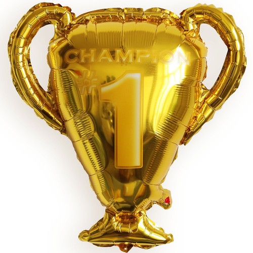 Pokal folienballon gold - folienballon,