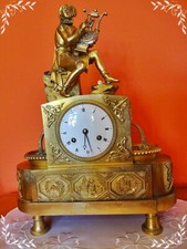  Empire Uhr,  Empire Pendule, um 1800, französisch, Bronze, vergoldet