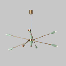 Acht Arm Licht Messing Sputnik